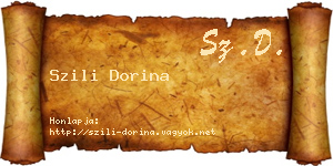 Szili Dorina névjegykártya